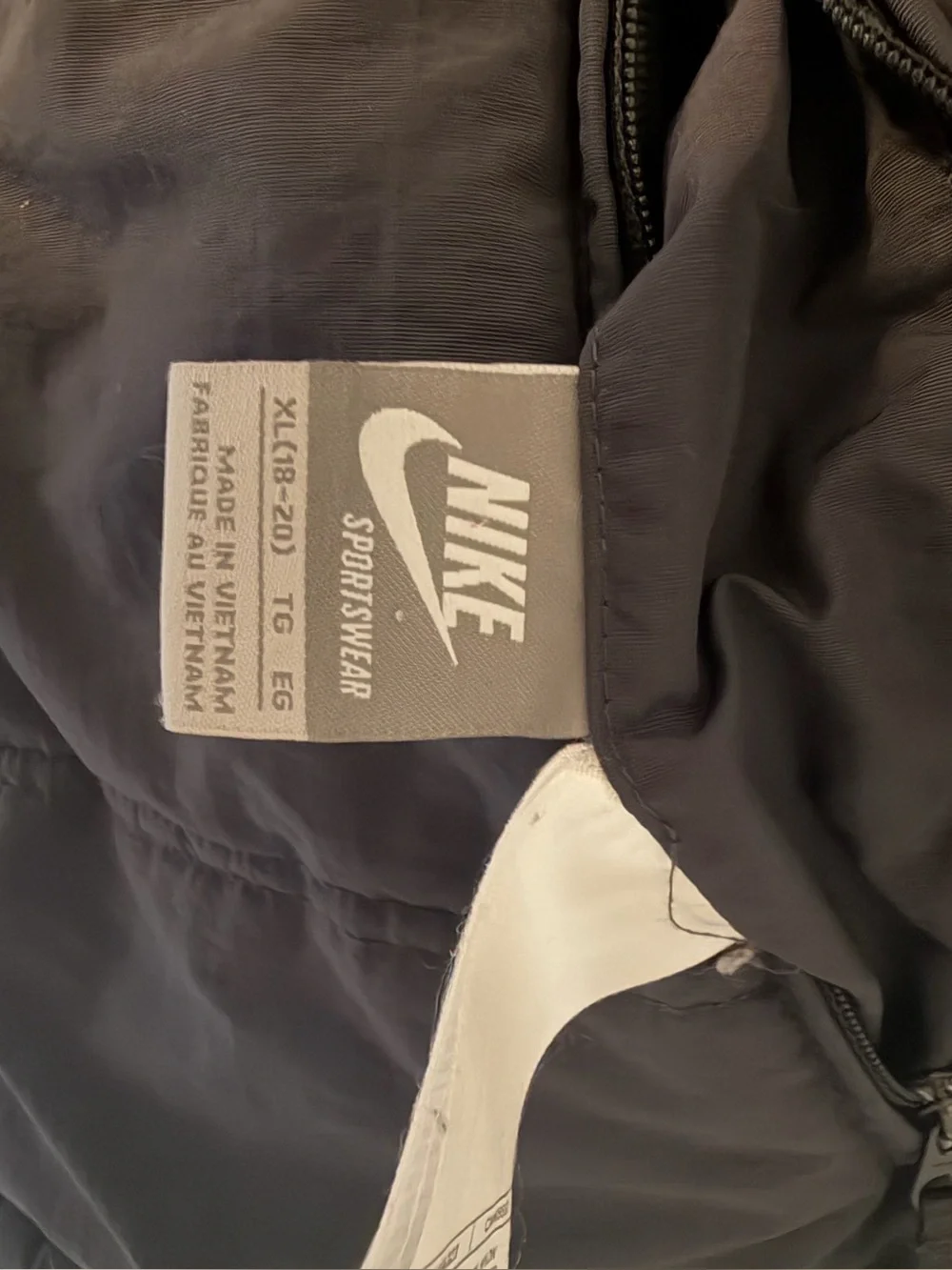 Nike Kids Black and Orange Puffer Jacket